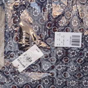 Express men's large short sleeve shirt.  Blue floral pattern.